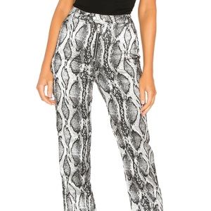 I.am.gia Slater pants satin snake print size M